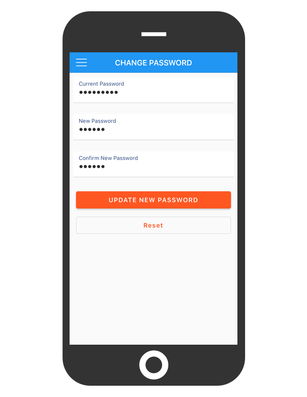 cflow mobile app_change password